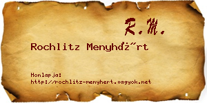 Rochlitz Menyhért névjegykártya